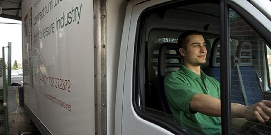 Man driving lorry