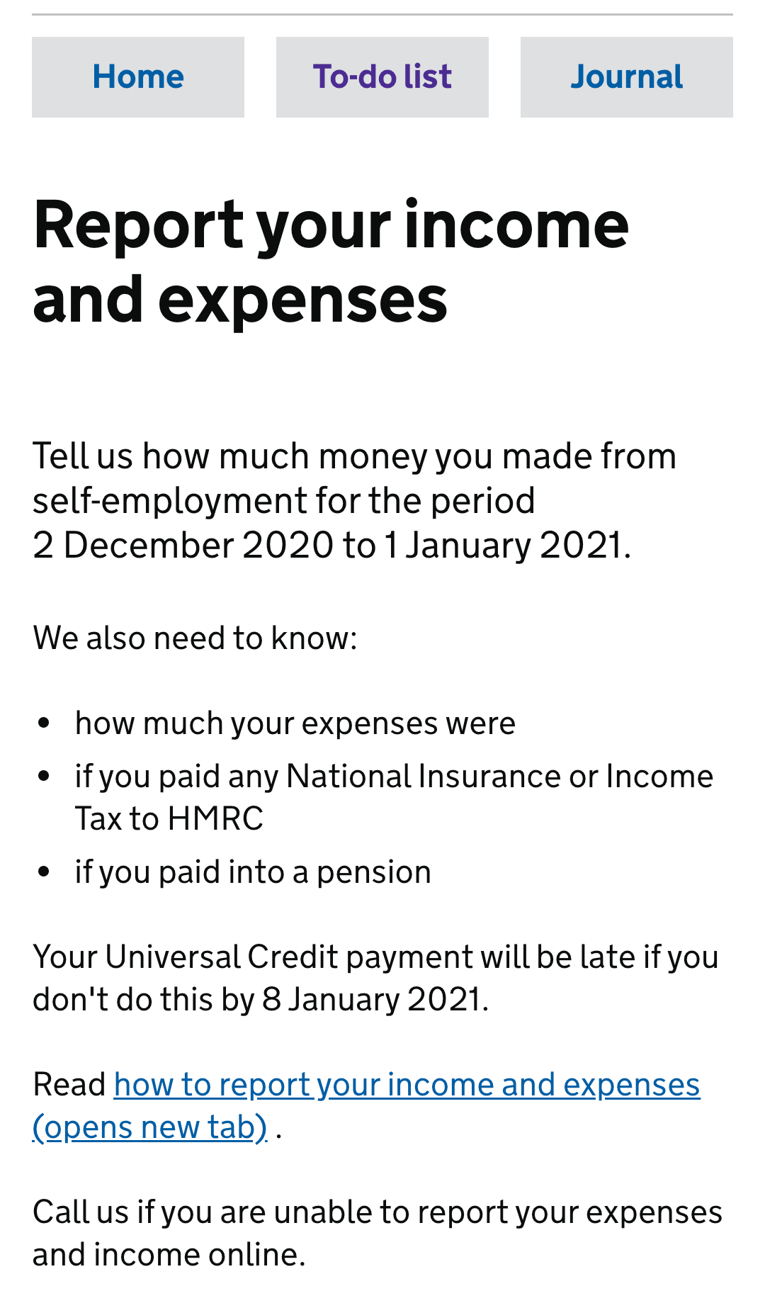 universal credit hospital travel expenses